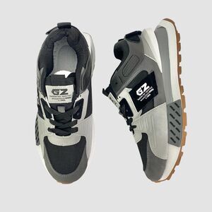GZ Chunky Black Gray Thick Sole Chunky Skater Sneaker EU 43 / US 10